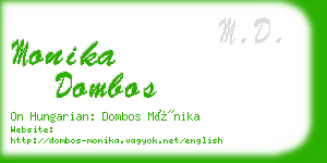 monika dombos business card